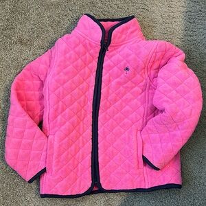 Lilly Pulitzer 5 Fleece Zip up Pink Jacket